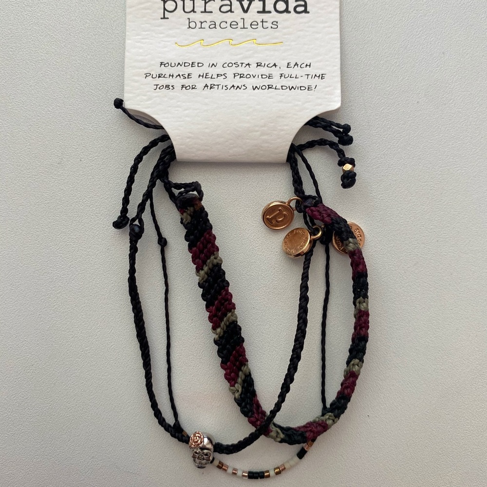 Pura Vida Dark Skull Bracelet Pack